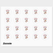Stuck On You Modern Minimal Design  Ronde Sticker (Vel)