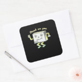 Stuck On You Post It Minimal Modern Style  Vierkante Sticker (Envelop)