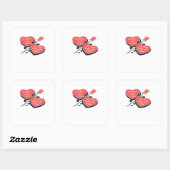 Stuck On You Till The End Of Time Valentines Day H Vierkante Sticker (Vel)