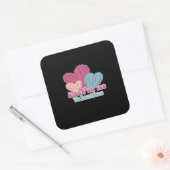 Stuck On You Valentine Funny Cactus Cute Design  Vierkante Sticker (Envelop)