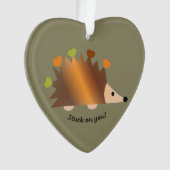 Stuck op je egel en hart ornament (voorkant)