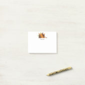 Stuck op je egel en hart post-it® notes (Op bureau)