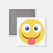 Stuck Out Tongue Emoji Magneet (Voorkant / Achterkant)