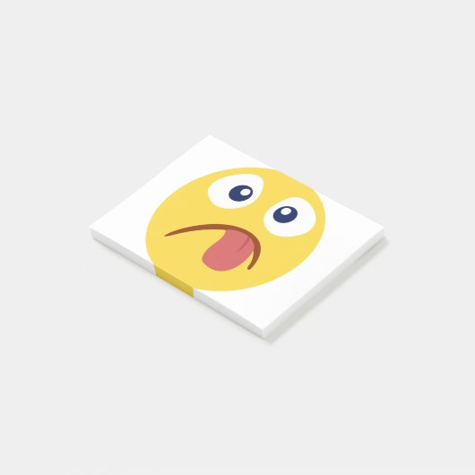 Stuck Out Tongue Emoji Post-it® Notes (Schuin)