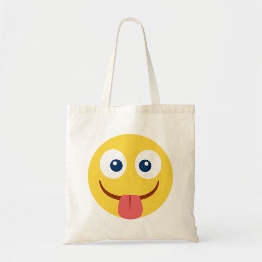 Stuck Out Tongue Emoji Tote Bag (Voorkant)