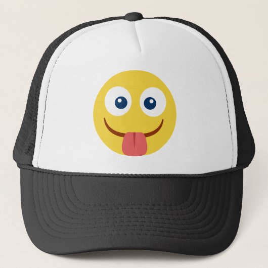 Stuck Out Tongue Emoji Trucker Pet (Voorkant)