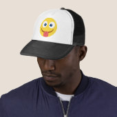 Stuck Out Tongue Emoji Trucker Pet (In situ)