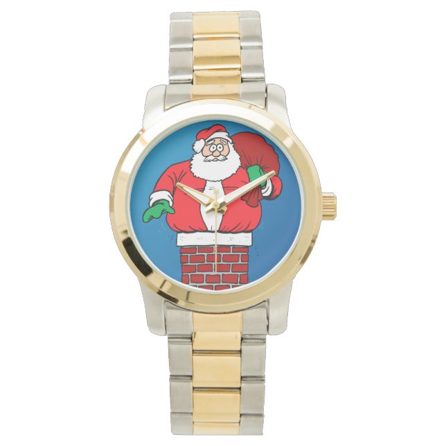 Stuck Santa (Pas het aan!) Horloge (Voorkant)
