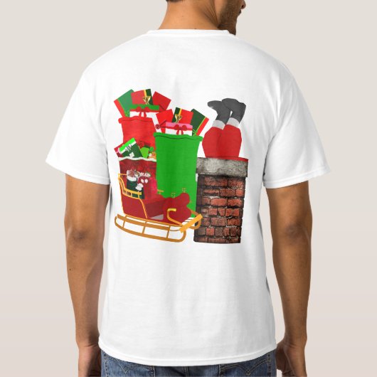Stuck Santa Tri-Blend shirt (Achterkant)