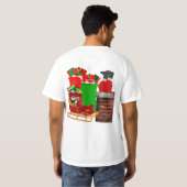Stuck Santa Tri-Blend shirt (Achterkant volledig)