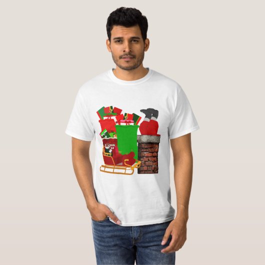 Stuck Santa Tri-Blend shirt (Voorkant volledig)