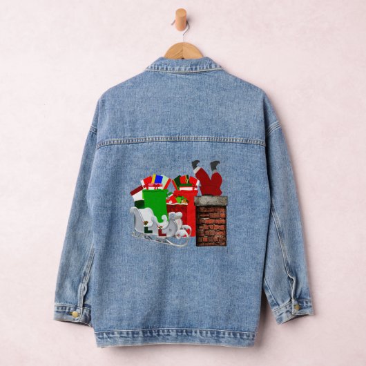 Stuck Santa Unisex Denim Jacket (Hangar)