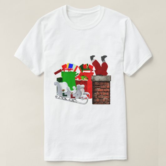 Stuck Santa Unisex T-shirt (Design voorkant)