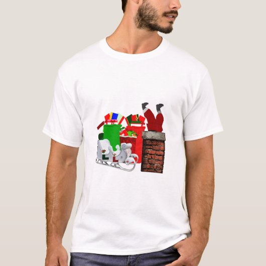 Stuck Santa Unisex T-shirt (Voorkant)