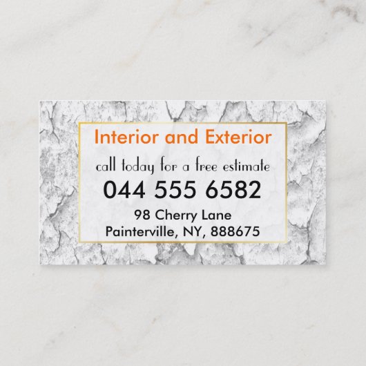 Stucwerk Schilderdienst Kleurrijk Budget Waarde Ni Visitekaartje (Achterkant)