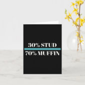 Stud 70% Muffin Funny Vaderdag Valentijns Kaart (Gele Bloem)