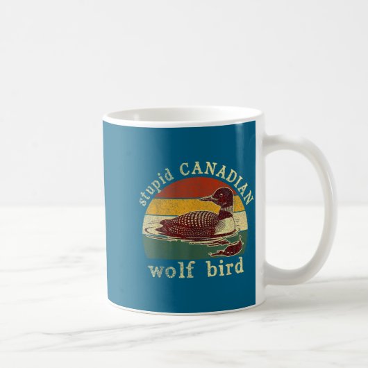 Stud Canadese Wolf Grappige Loon Vogel Duikers Mem Koffiemok (Rechts)