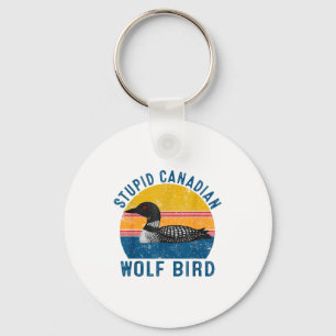 Stud Canadese Wolf Grappige Loon Vogel Humor Citaa Sleutelhanger