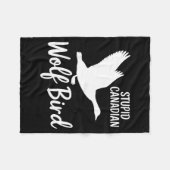 Stud Canadian Wolf Bird Funny  Fleece Deken (Voorkant (Horizontaal))