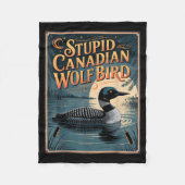 Stud Canadian Wolf Bird Funny Loon Humor  Fleece Deken (Voorkant)