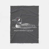 Stud Canadian Wolf Bird Funny Loon Humor  Fleece Deken (Voorkant)