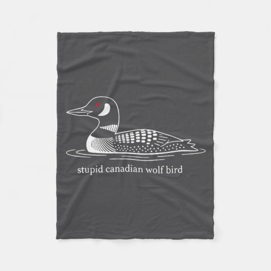 Stud Canadian Wolf Bird Funny Loon Humor  Fleece Deken (Voorkant)