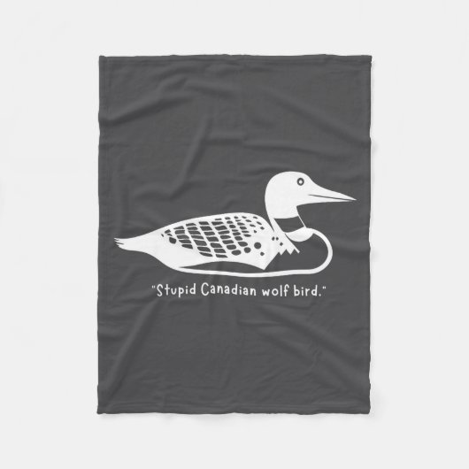 Stud Canadian Wolf Bird Funny Loon Humor  Fleece Deken (Voorkant)