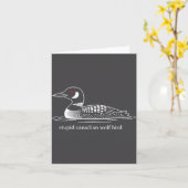 Stud Canadian Wolf Bird Funny Loon Humor  Kaart (Gele Bloem)