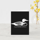 Stud Canadian Wolf Bird Funny Loon Humor Kaart (Gele Bloem)