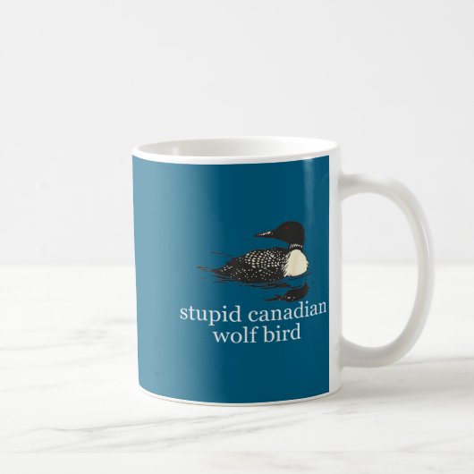 Stud Canadian Wolf Bird Funny Loon Humor Men Women Koffiemok (Rechts)