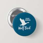 Stud Canadian Wolf Bird Funny Ronde Button 5,7 Cm (Voorkant /achterkant)