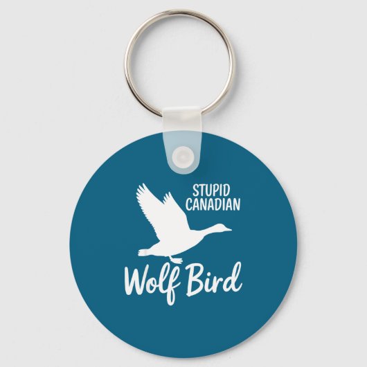 Stud Canadian Wolf Bird Funny  Sleutelhanger (Voorkant)