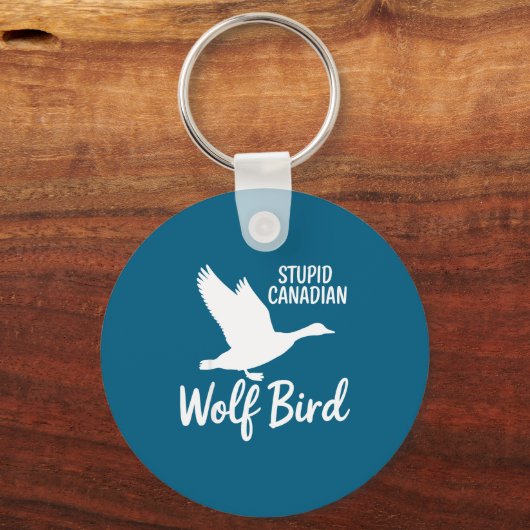 Stud Canadian Wolf Bird Funny  Sleutelhanger (Voorkant)