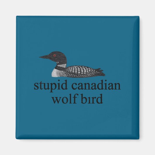 Stud Canadian Wolf Bird Lgbt Hockey  Magneet (Voorkant)