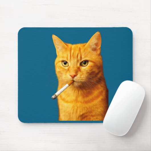Stud Cool Funny Cat Meme Smoking Cat Cigarette  Muismat (Met muis)