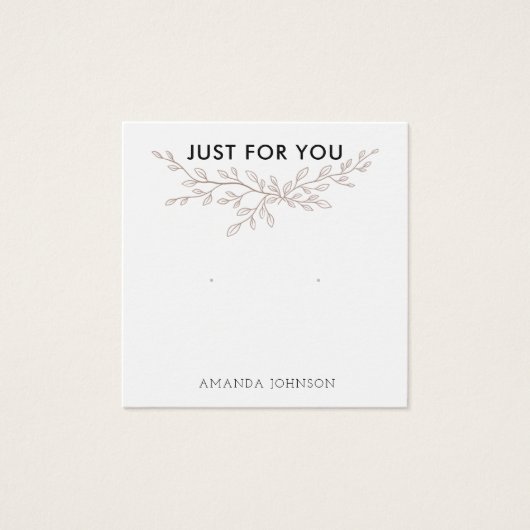 Stud Earring Display Kaart Modern Branch Earthy (Voorkant)