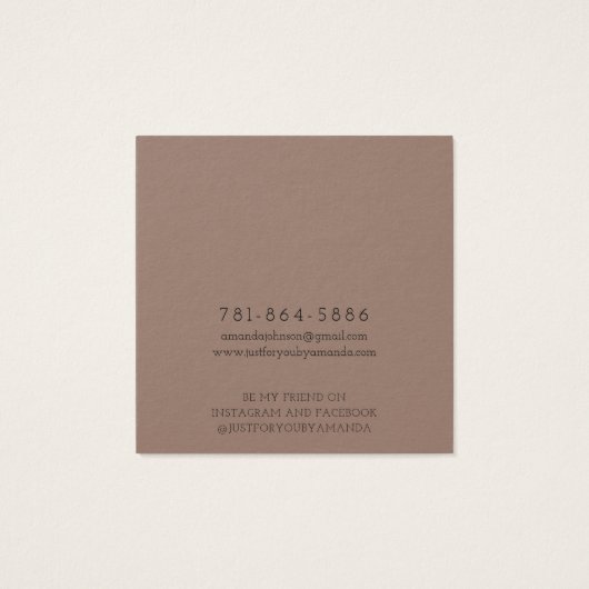 Stud Earring Display Kaart Modern Branch Earthy (Achterkant)