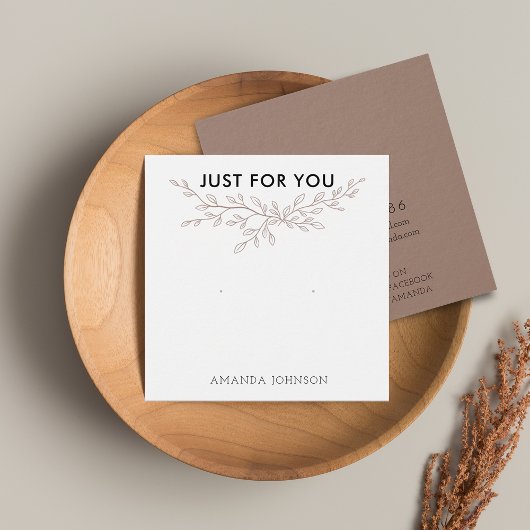 Stud Earring Display Kaart Modern Branch Earthy