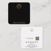 *~* Stud EARRING DISPLAY QR Social Media Sun Vierkante Visitekaartje (Voorkant / Achterkant)