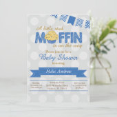 Stud Muffin Baby shower Invitation Kaart (Staand voorkant)
