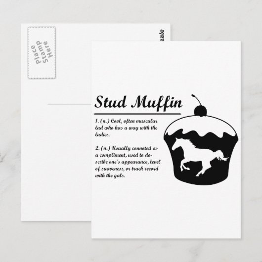 Stud Muffin Briefkaart (Voorkant / Achterkant)