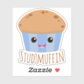 Stud Muffin Cute Foodie Sticker (Vel)