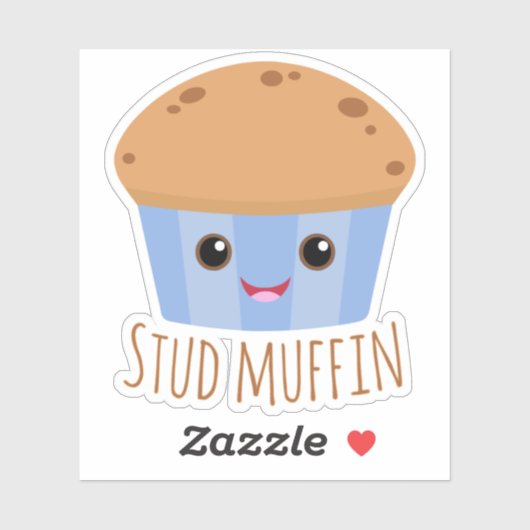 Stud Muffin Cute Foodie Sticker (Vel)