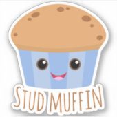 Stud Muffin Cute Foodie Sticker (Voorkant)