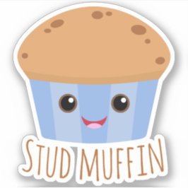 Stud Muffin Cute Foodie Sticker