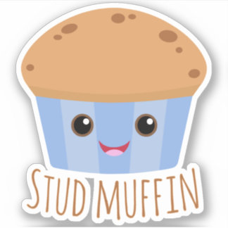 Stud Muffin Cute Foodie Sticker