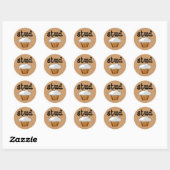 Stud Muffin, Cute Funny Bked Good Ronde Sticker (Vel)