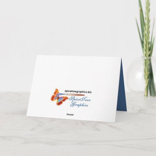 Stud Muffin Feestdagen Kaart (Achterkant)