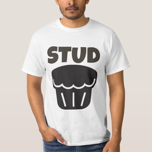 STUD MUFFIN FUNNY MANNEN T-SHIRS T-SHIRT (Voorkant)