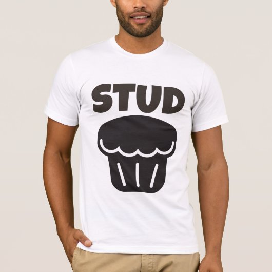 STUD MUFFIN FUNNY MANNEN T-SHIRS T-SHIRT (Voorkant)
